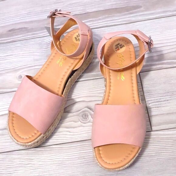 (25-2050) Vepose Wedge Sandals Summer Blush Sz 7.5 - Picture 9 of 10